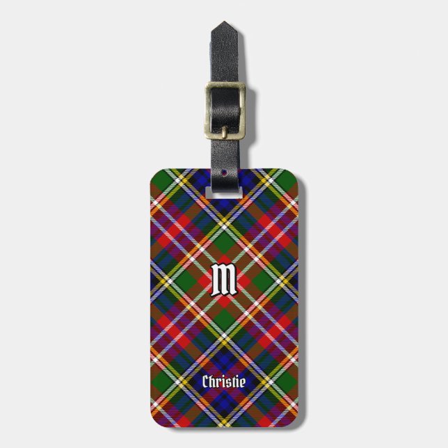 Etiqueta Para Maletas Tartan del Clan Christie (Frente Vertical)