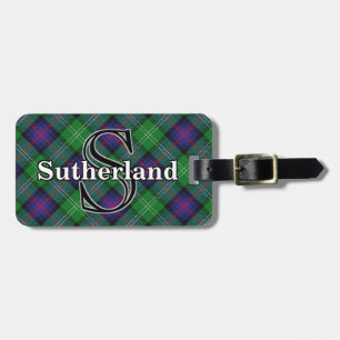 Etiqueta Para Maletas Tartán épico de Sutherland del clan de Escocia