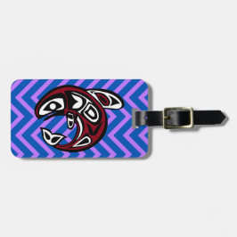 Etiqueta Para Maletas Tatuaje de tótem tribal al noroeste de la costa Al