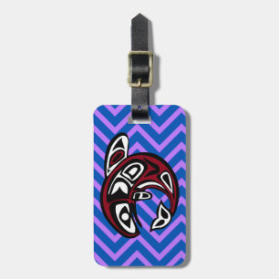 Etiqueta Para Maletas Tatuaje de tótem tribal al noroeste de la costa Al