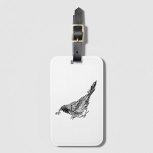 Etiqueta Para Maletas Tatuaje del pájaro