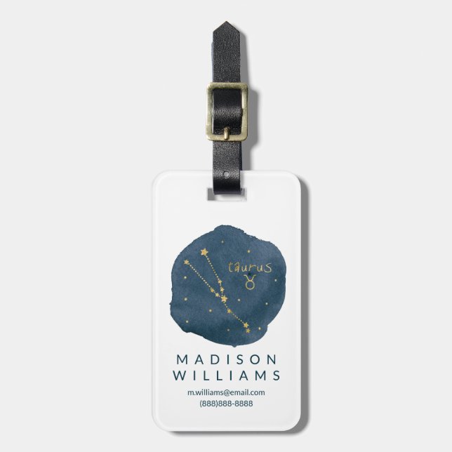 Etiqueta Para Maletas Tauro (Frente Vertical)