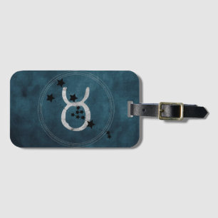 Etiqueta Para Maletas Tauro, la constelación zodiaca toro angustiada