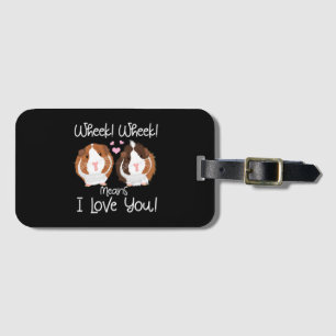 Etiqueta Para Maletas Te Amo Guinea Pig Cavy Roddent