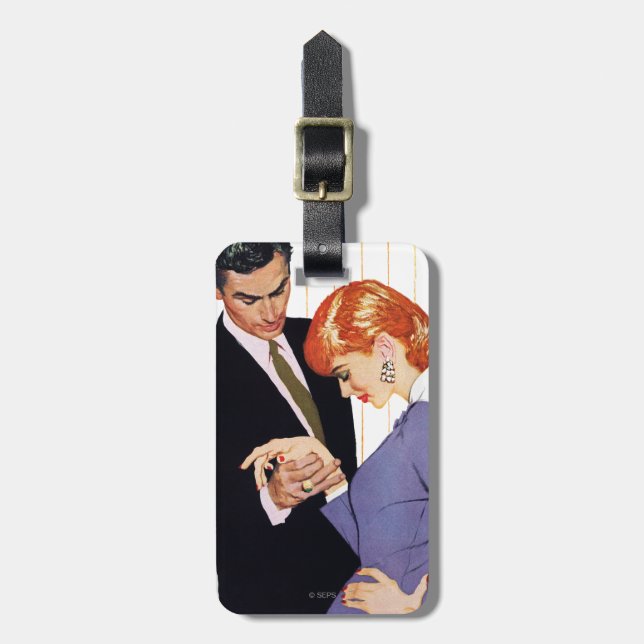 Etiqueta Para Maletas Te amo, mamá Girl (Frente Vertical)