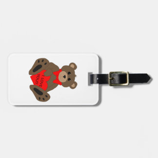 Etiqueta Para Maletas Te amo oso