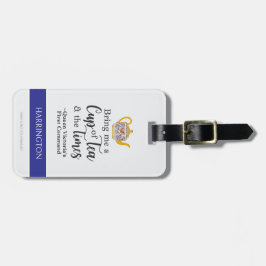 Etiqueta Para Maletas Té atareado británico por la tarde reina reina Vic