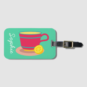 Etiqueta Para Maletas Té de limón para los amantes del té