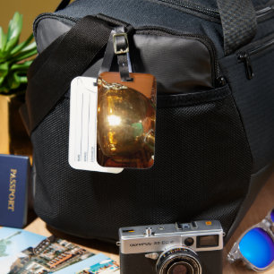 Etiqueta Para Maletas Té dorado