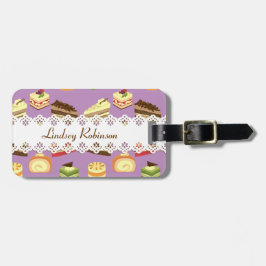 Etiqueta Para Maletas Té lindo y colorido Tea Cakes Modelo ilustrado