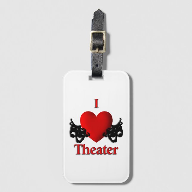 Etiqueta Para Maletas Teatro I Heart (Anverso vertical)