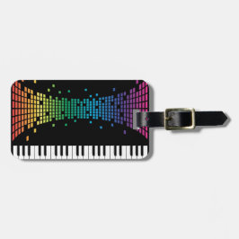 Etiqueta Para Maletas Teclado instrumental de piano musical multicolor