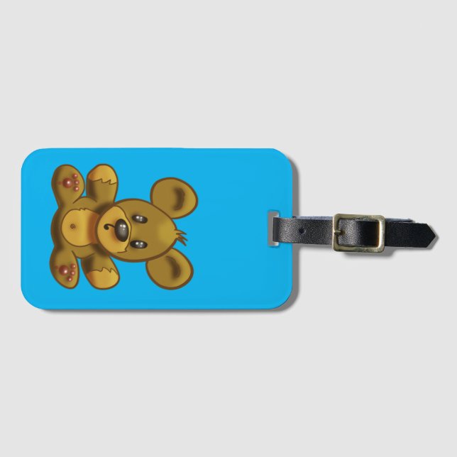 Etiqueta Para Maletas Teddy Bear (Anverso horizontal)