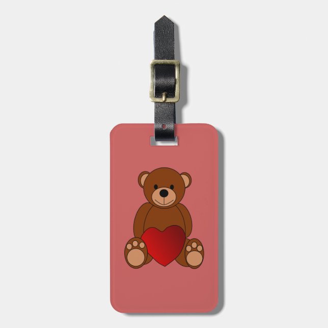 Etiqueta Para Maletas Teddy Love (Frente Vertical)