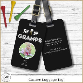 Etiqueta Para Maletas Tee It Up Gramps Personalizado Photo Fathers Day B