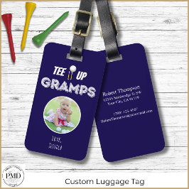 Etiqueta Para Maletas Tee It Up Gramps Personalizado Photo Fathers Day B