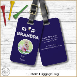 Etiqueta Para Maletas Tee It Up Grandpa Personalizado Photo Fathers Day 
