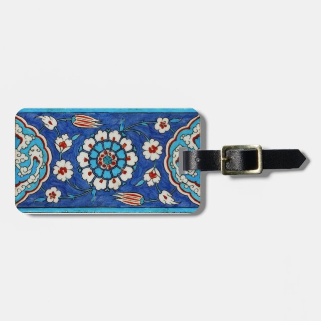 Etiqueta Para Maletas teja del iznik (Frente Horizontal)