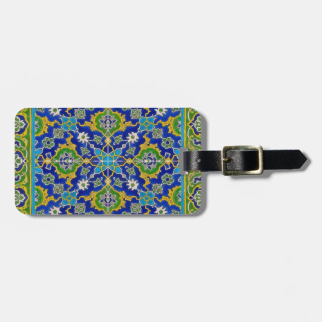 Etiqueta Para Maletas teja del iznik (Frente Horizontal)
