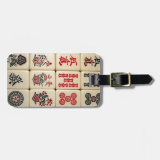 Etiqueta Para Maletas Tejas de Mahjong