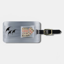 Etiqueta Para Maletas Tejas de Mahjong