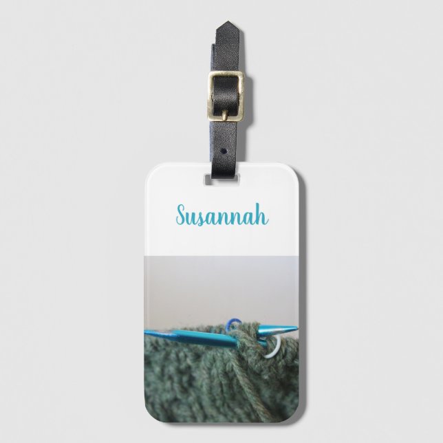 Etiqueta Para Maletas Tejido personalizado (Anverso vertical)
