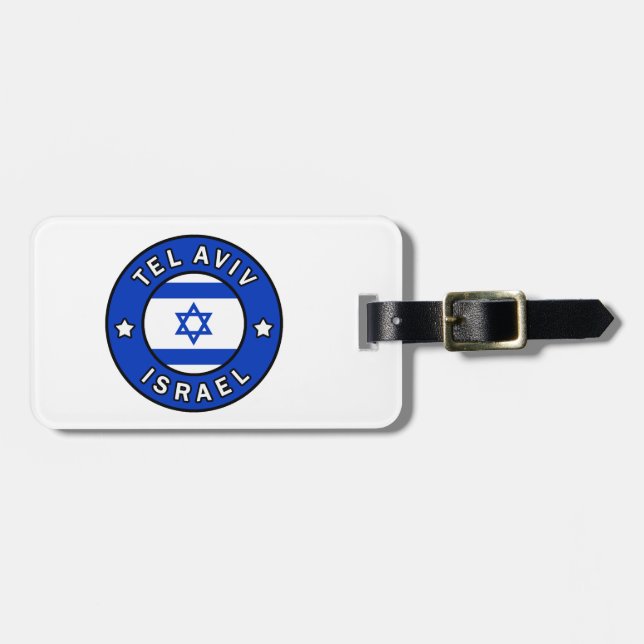Etiqueta Para Maletas Tel Aviv Israel (Frente Horizontal)