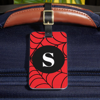 Etiqueta Para Maletas Telaraña Personalizada Inicial Personalizada Agreg