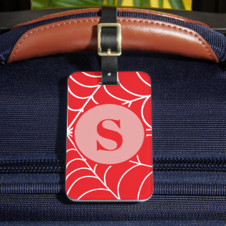 Etiqueta Para Maletas Telaraña Personalizada Inicial Personalizada Agreg