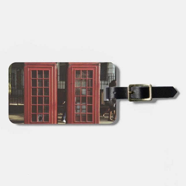 Etiqueta Para Maletas Teléfono de Londres (Frente Horizontal)