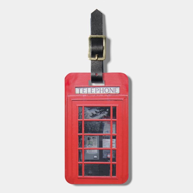 Etiqueta Para Maletas Teléfono rojo de Londres (Frente Vertical)