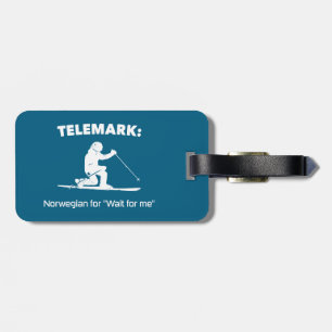 Etiqueta Para Maletas Telemark: Noruego Para "Esperarme"