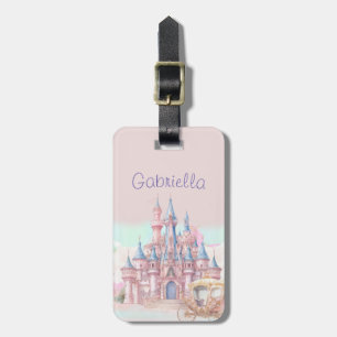 Etiqueta Para Maletas Tema de cuento de hadas en acuarela Castillo & Car