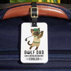 Etiqueta Para Maletas Tema del golf para el amante del gato en el día de