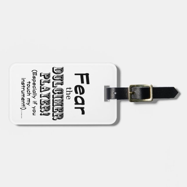 Etiqueta Para Maletas Temer Al Jugador Dulcimer (Frente Horizontal)