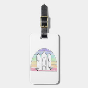 Etiqueta Para Maletas Templo LDS Salt Lake City puesta de sol arcoíris m