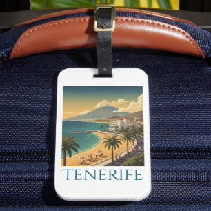 Etiqueta Para Maletas Tenerife Islas Canarias Viaje Costero Vintage
