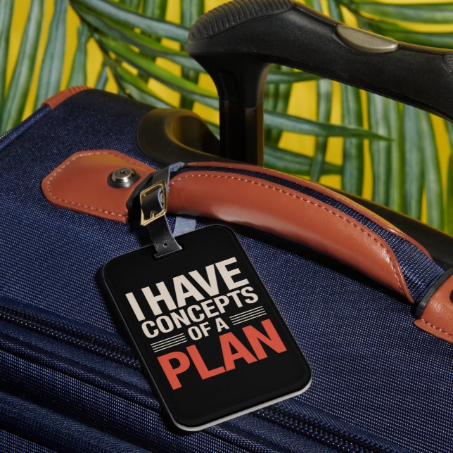 Etiqueta Para Maletas Tengo un concepto de plan (Anverso In situ 1)