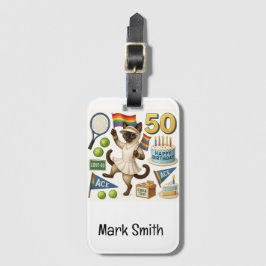 Etiqueta Para Maletas Tenis 50 años para los amantes del gato