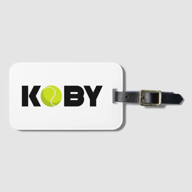 Etiqueta Para Maletas Tenis de Koby (Anverso horizontal)
