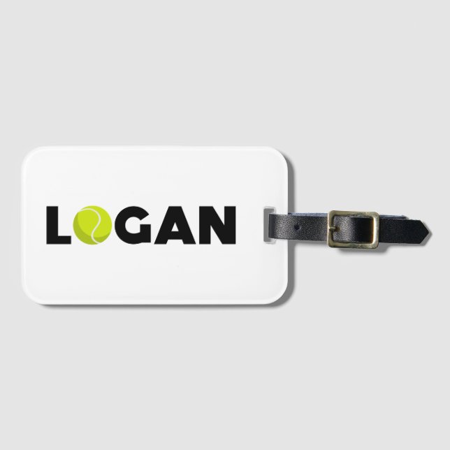 Etiqueta Para Maletas Tenis de Logan (Anverso horizontal)
