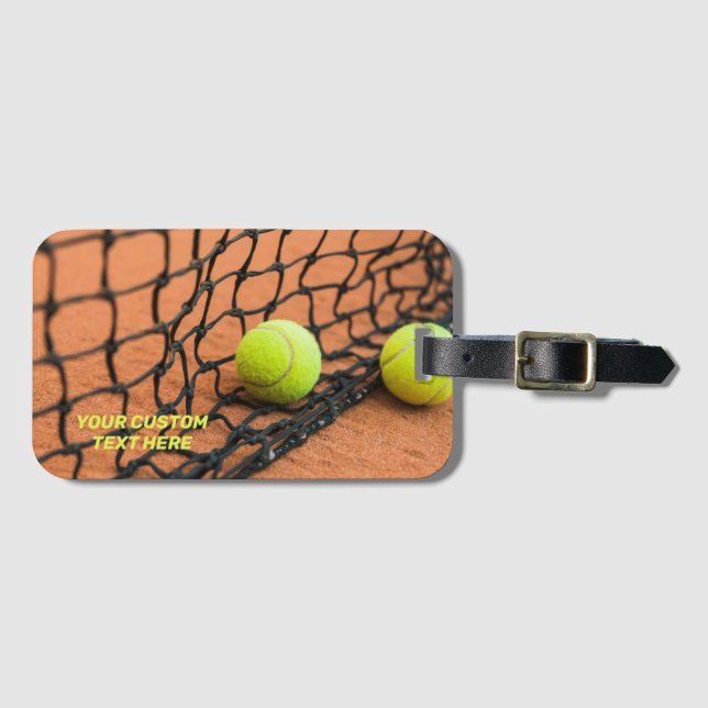 Etiqueta Para Maletas Tenis de texto personalizado (Anverso horizontal)