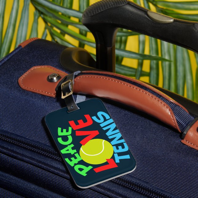 Etiqueta Para Maletas Tenis Love Blue (Anverso In situ 1)