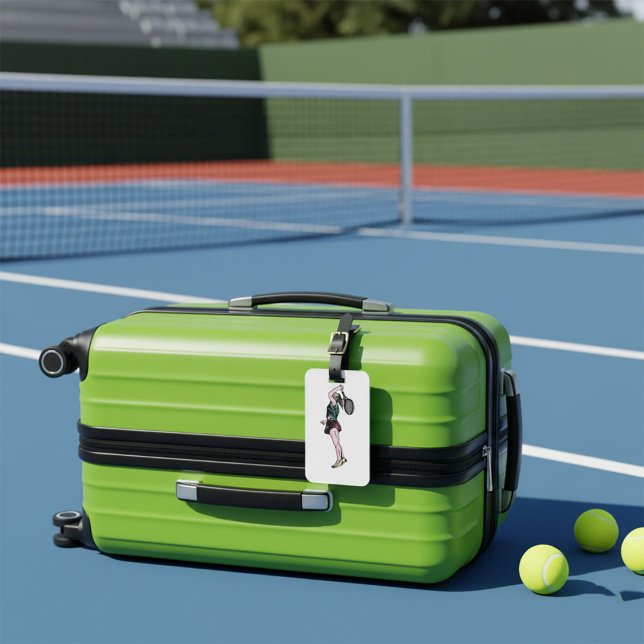 Etiqueta Para Maletas Tenista femenina (Subido por el creador)