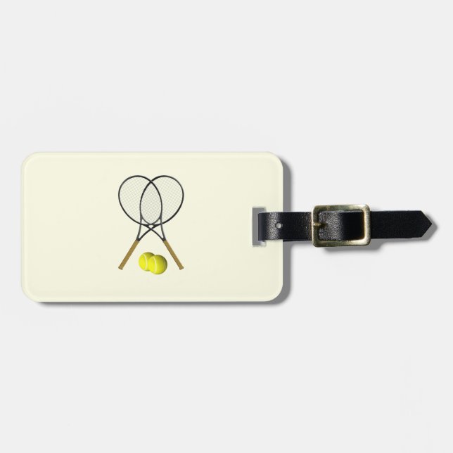 Etiqueta Para Maletas Tennis Doubles Cream (Frente Horizontal)