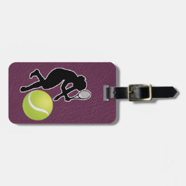 Etiqueta Para Maletas Tennis - Female Player and Ball Personalize