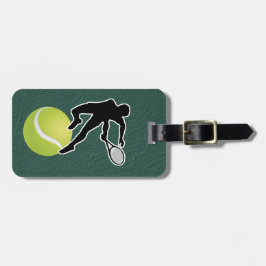 Etiqueta Para Maletas Tennis - male player and ball Personalize