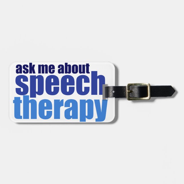 Etiqueta Para Maletas Terapeuta de discurso (Frente Horizontal)