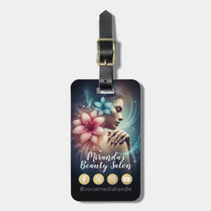 Etiqueta Para Maletas Terapia Masajista Manos Curadoras Energía Spa Well