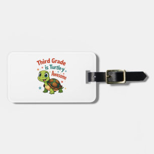 Etiqueta Para Maletas Tercer grado Tortuga-increíble Camiseta de vuelta